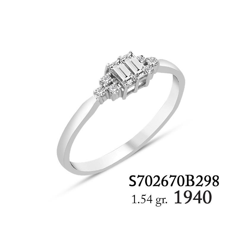 0,30 KARAT BAGET PIRLANTA YÜZÜK